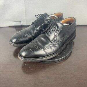 Loake Royal Brogue Derby Dress Shoes Goodyear Welled Black Sz 11 Made in England